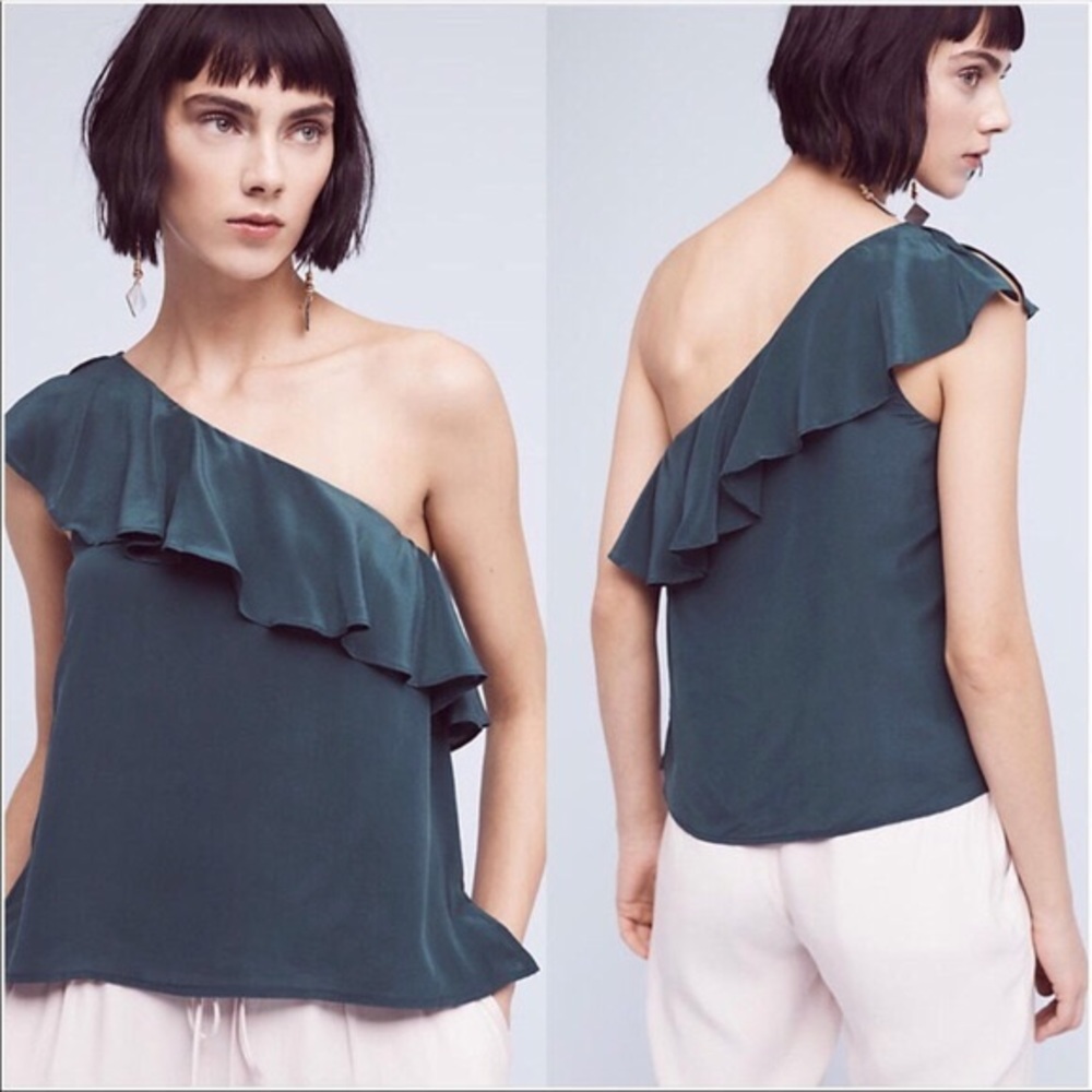 Maeve Anthropologie Asymmetrical Top
